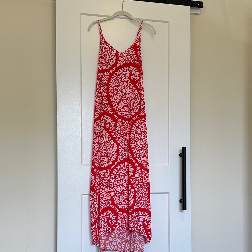 GAP Red and White High Low Dress